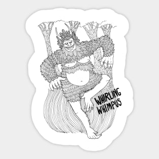 Whirling Whimpus Design Sticker